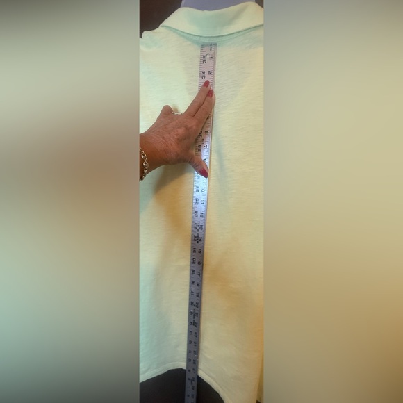 Soft Surroundings Fresh Lemonade Sleeveless Button Down Shirt 100% cotton. sz M - Picture 6 of 7